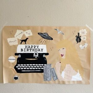 Taylor Swift- The Tortured Poets Department Birthday Banner